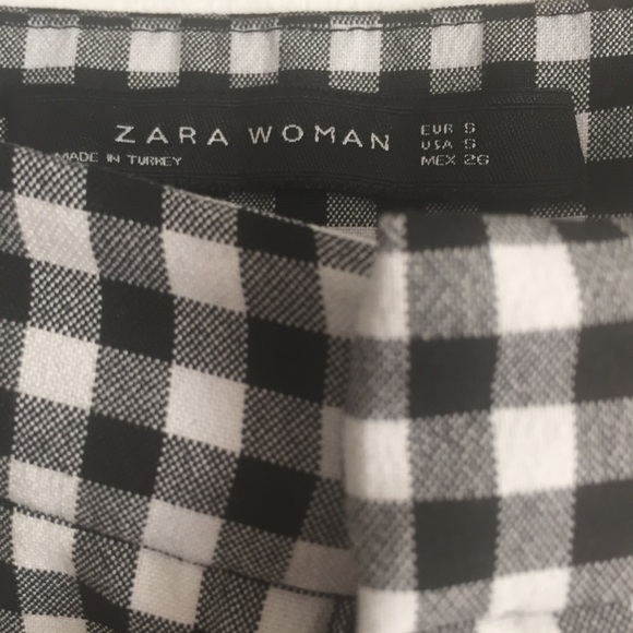 Zara Gingham Trousers with Ruffles - Picture 7 of 9